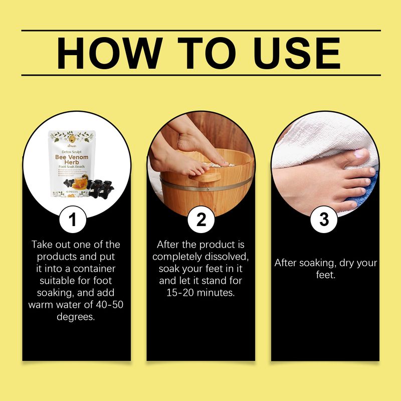 Fußbadperlen mit Bienengift wärmen und befeuchten den Körper, straffen die Haut und formen den Körper. Tägliche Pflege mit Fußbadperlen_voghion.com