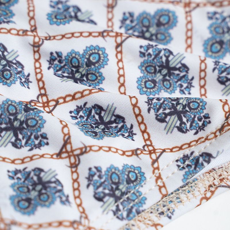 Damenbekleidung Print Strap Split Badeanzug Weiblicher rückenfreier Sexy Bikini_voghion.com