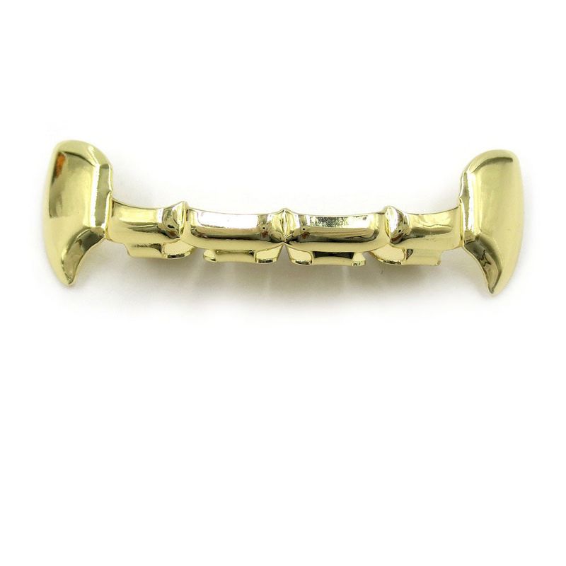 Hot Sale Gold Plated Hip Hop Braces Gold Plated Smooth Flat Teeth Hip Hop Gold Teeth_voghion.com