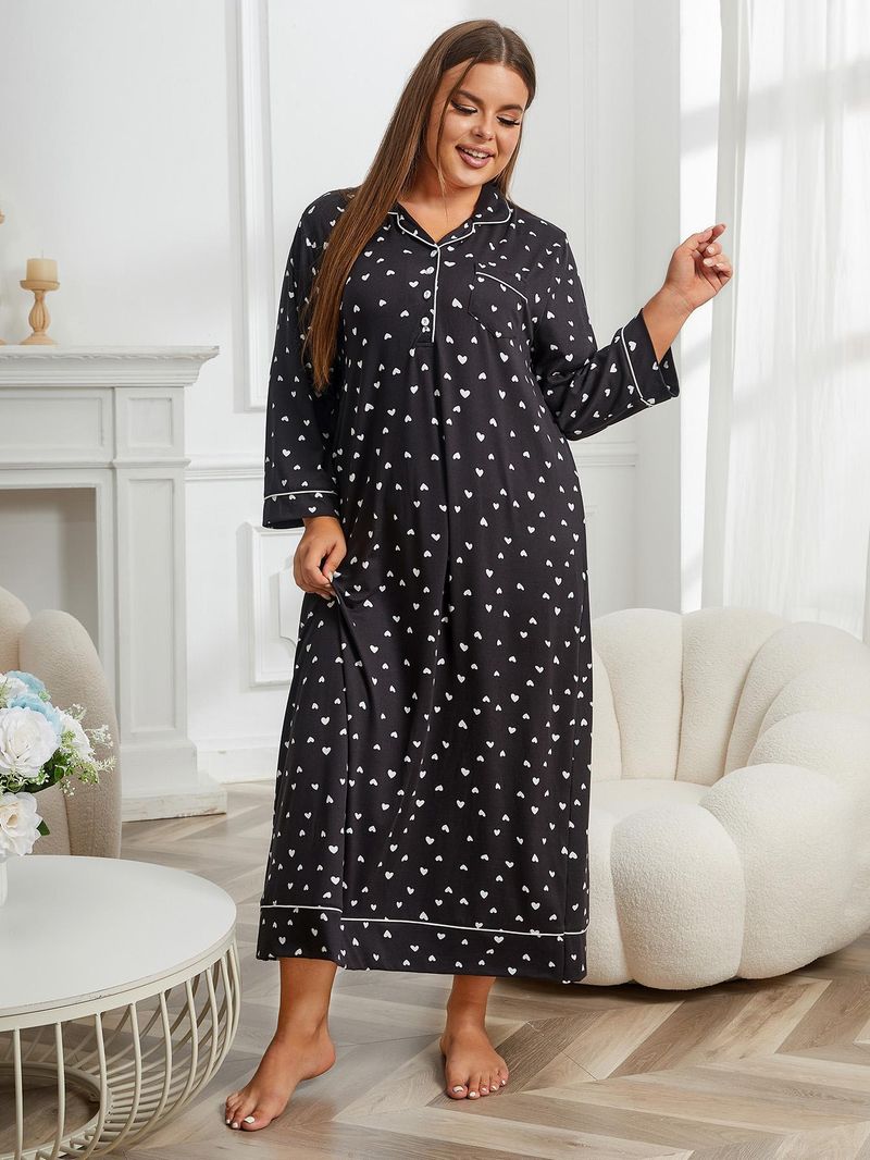 Large pajamas women in autumn and winter, weighing 200 pounds, long sleeved large size pajamas, suitable for outdoor_voghion.com