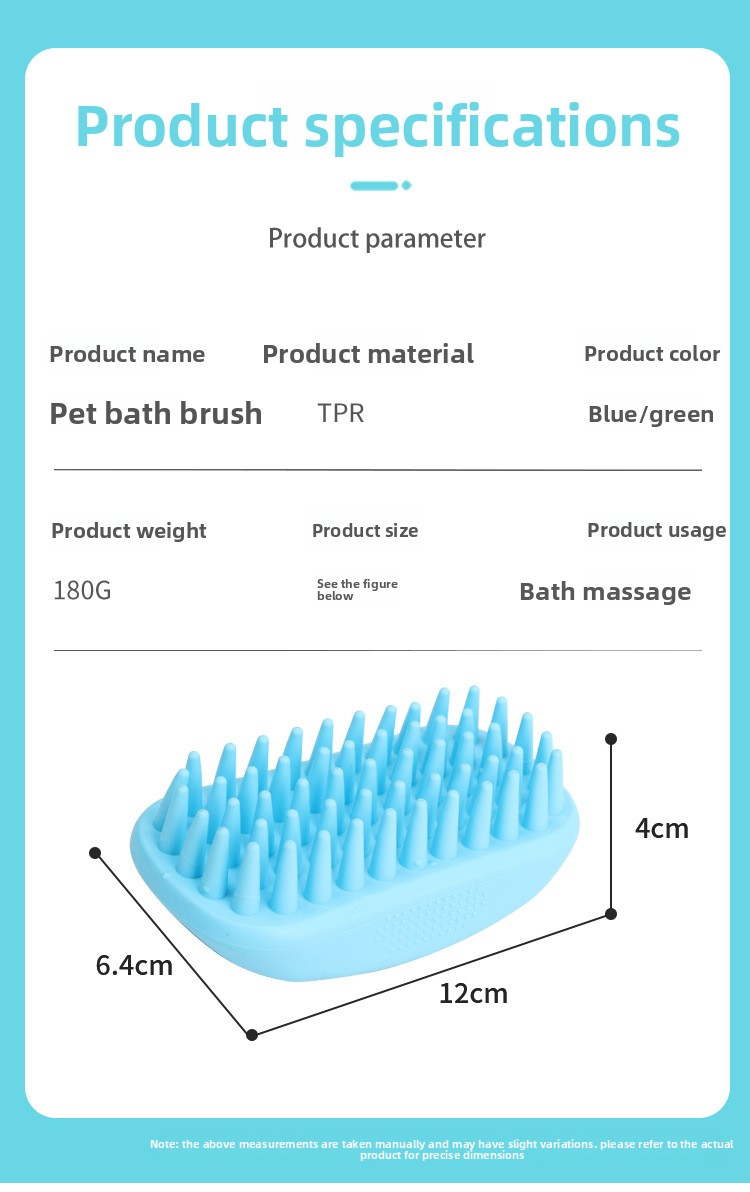 Accessori per animali domestici, spazzola massaggiante per il bagno degli animali domestici, strumento per la pulizia del bagno del cane, spazzola per la pulizia del bagno per rimuovere i peli galleggianti_voghion.com