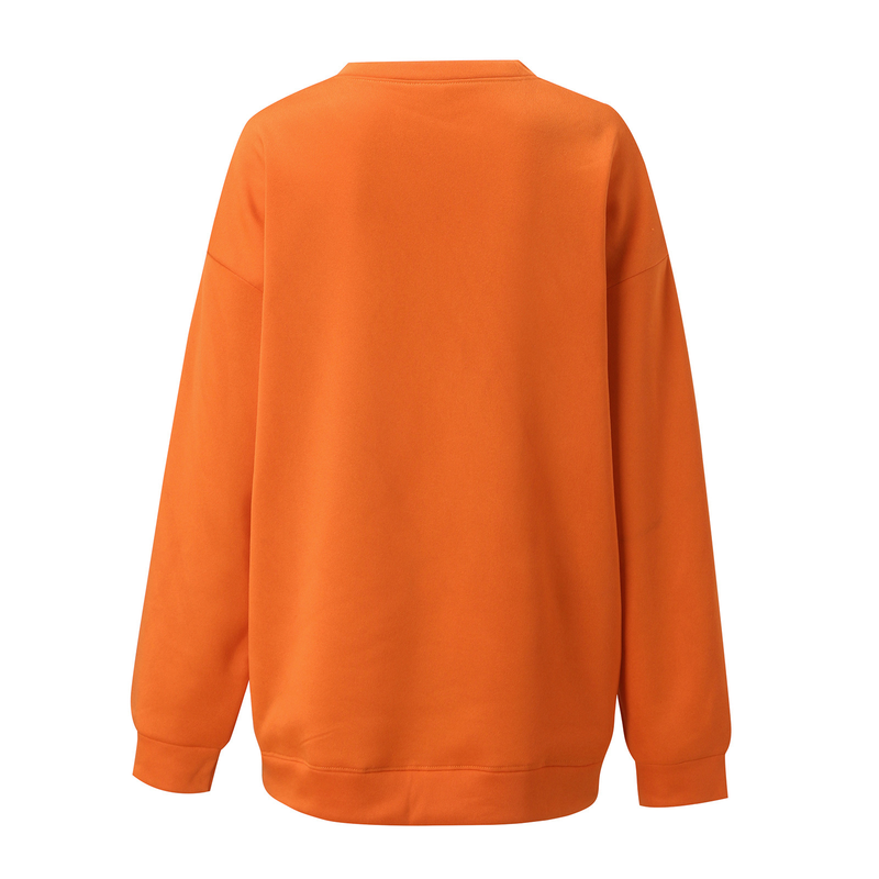 Women's off-the-shoulder long-sleeved sweatshirt mysterious printed fleece top_voghion.com