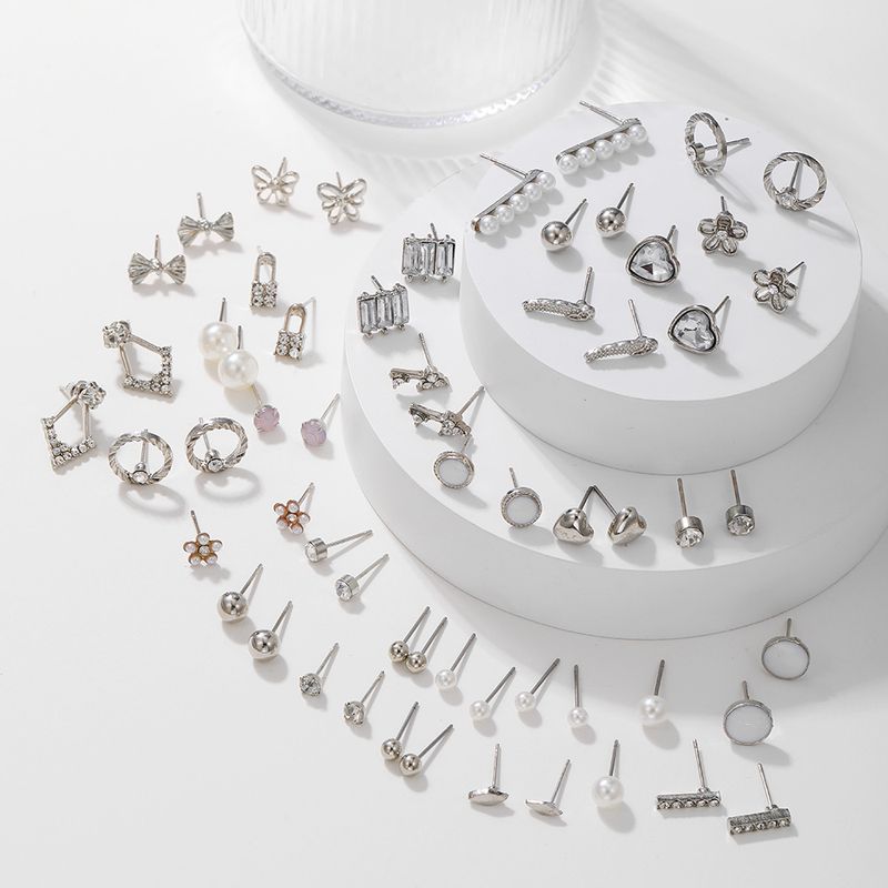 30 Pairs Of Korean-style Earrings, Simple And Versatile, Small And Exquisite, Designed For Ear Jewelry_voghion.com