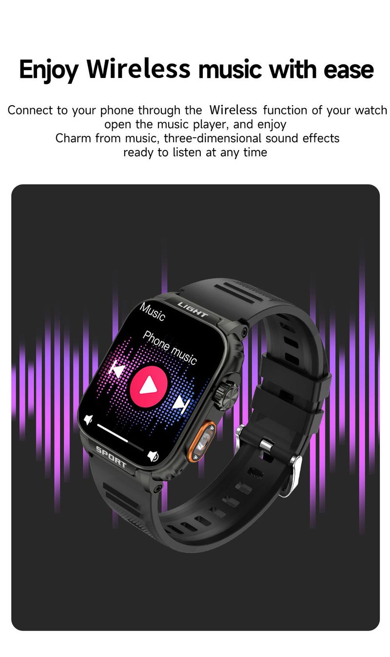 Multi Functional Outdoor Sports Smart Watch For Men Blood Pressure And Heart Rate Health Smart Watch_voghion.com