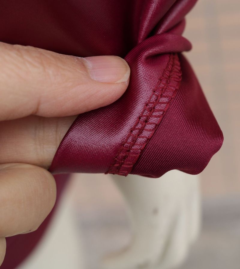 Sexy Imitation Leather Folds Slim Bodycon Dress Women Long Sleeved High Waist Skinny Mini Dress Elegant Club Party Vestidos_voghion.com