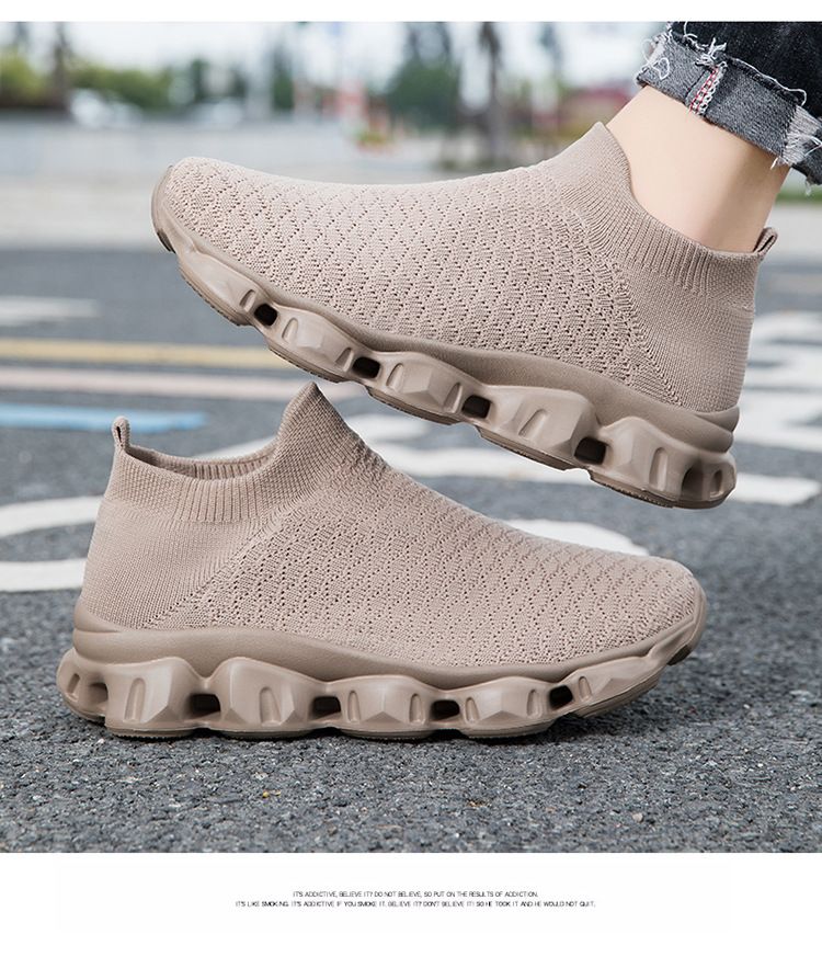 Novi moški čevlji, zračne nogavice, čevlji s tkanim športnim copati, priložnostni študentski pohodniški ženski čevlji z mehkim podplatom, nedrseči čevlji_voghion.com