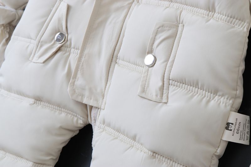 Warme baby-jumpsuit met fleecevoering, capuchon en wanten - Winterromper voor jongens en meisjes (6M-24M, 66-90cm) - Zacht polyester all-in-one sneeuwpak_voghion.com