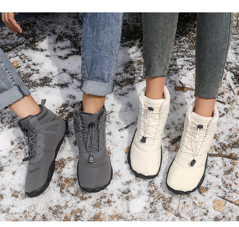 Cross-Border New Fleece-Lined Outdoor Men, Thickened Cold-Proof Five-Toe Shoes For Women, Couples' Large Size_voghion.com