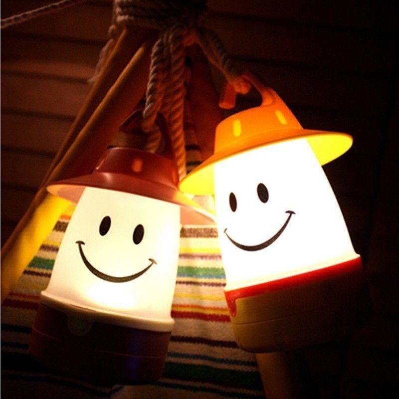 Source Manufacturer In Stock LED Outdoor Camping Children's Tent Handheld Smiley Face Night Light_voghion.com