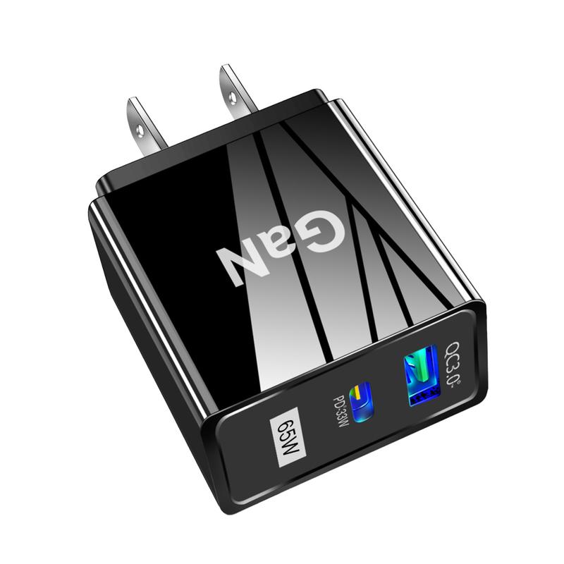 Hitech 65W mobiliojo telefono įkroviklis, didelio galingumo antipirenas, patogus PD QC3.0 JAV/ES/JK standartinis kištukas universalus USB įkroviklio adapteris_voghion.com
