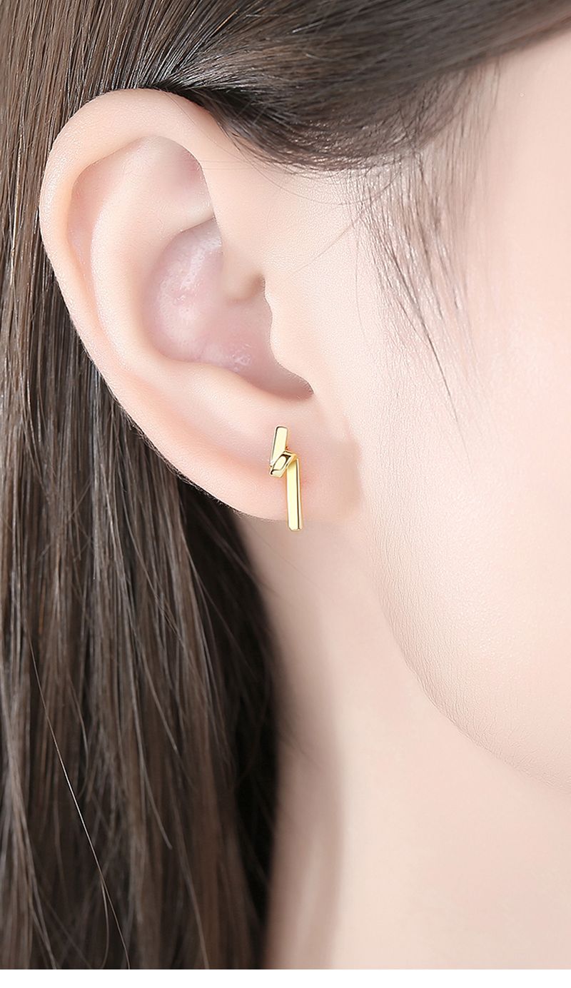 Kreative gedrehte Ohrstecker für Frauen, Farbe Gold, Sterg Sier, Best Friends, Weihnachten, S_voghion.com