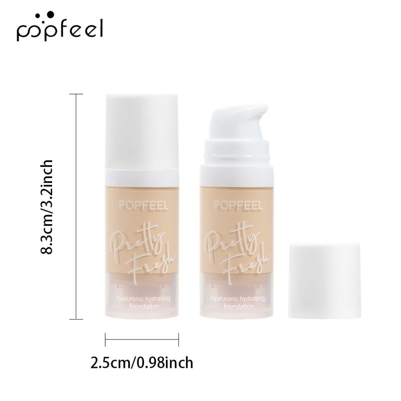 Gesichtsgrundierung Kosmetik POPFEEL Foundation Concealer zum Abdecken von Flecken und Akneflecken Matte feuchtigkeitsspendende Grundierungscreme_voghion.com