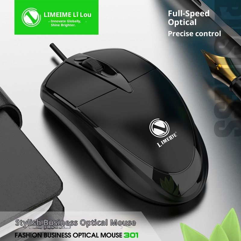 Digitex Digitex Digitex Limei 301 Wired Mouse Lightweight Business Office Waterproof Laptop Desktop Cross-Border_voghion.com