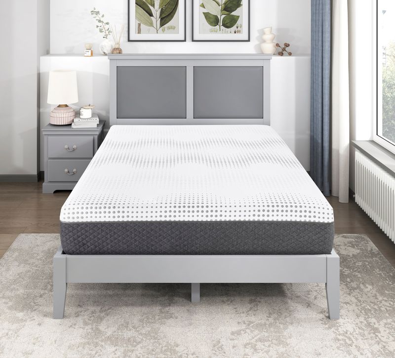 12" Queen Mattress Green Tea Gel-Infused Memory Foam Hybrid Mattress, Plush Foam Pocket Coils, Mattress In A Box, Comfortable Sleep Mattress_voghion.com