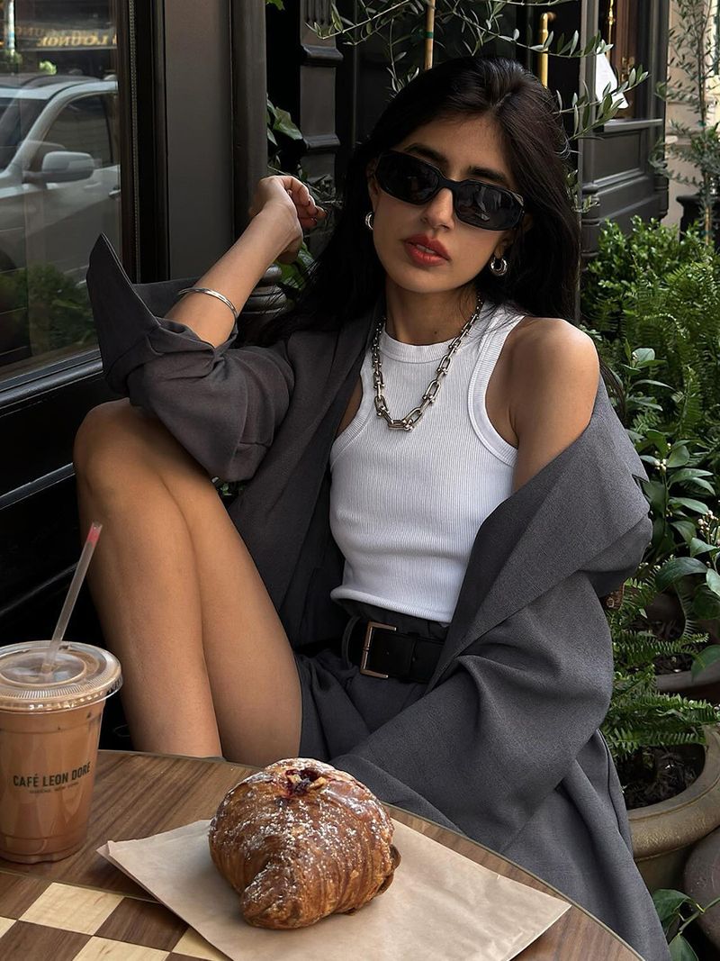 GraceChic Cross-Border European And American Style 2025 Autumn Loose Jacket Shorts Commuter Suit Set For Women_voghion.com