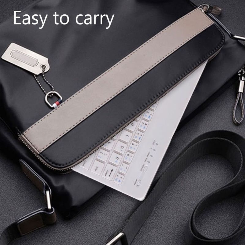 Farfi Portable Ultra-thin Wireless Bluetooth-compatible Keyboard Keypad For IPad Phone Tablet_voghion.com