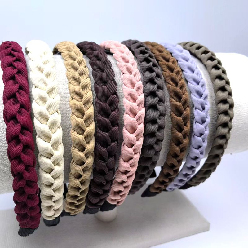 Fascia per capelli intrecciata antiscivolo di alta qualità con denti, elegante accessorio per capelli versatile, alla moda e intrecciata a mano._voghion.com