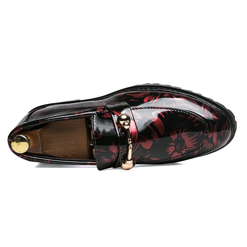 Sharp pointed best man knot semi trailer nightclub shoes, men's British style black business dress, casual work wear_voghion.com