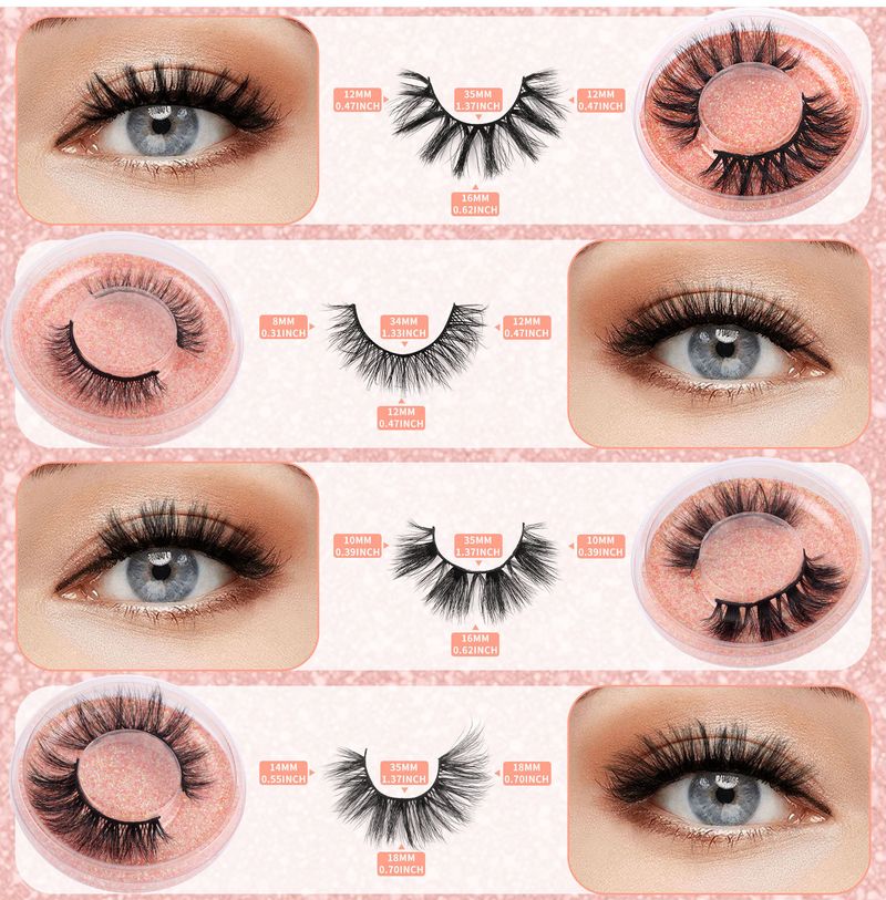False Eyelashes Whole Pair Of 20 Boxes Mixed Natural Thick Curled False Eyelashes All Match Eyelashes_voghion.com
