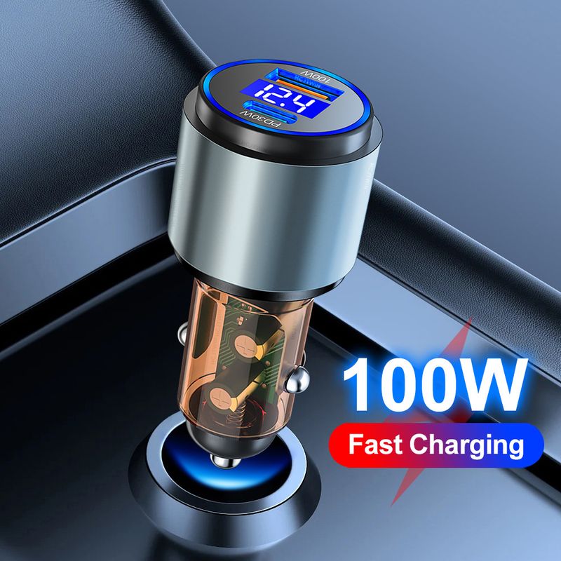 Music Festival  Two in one PD 30W+QC3.0 super fast charging car charger_voghion.com