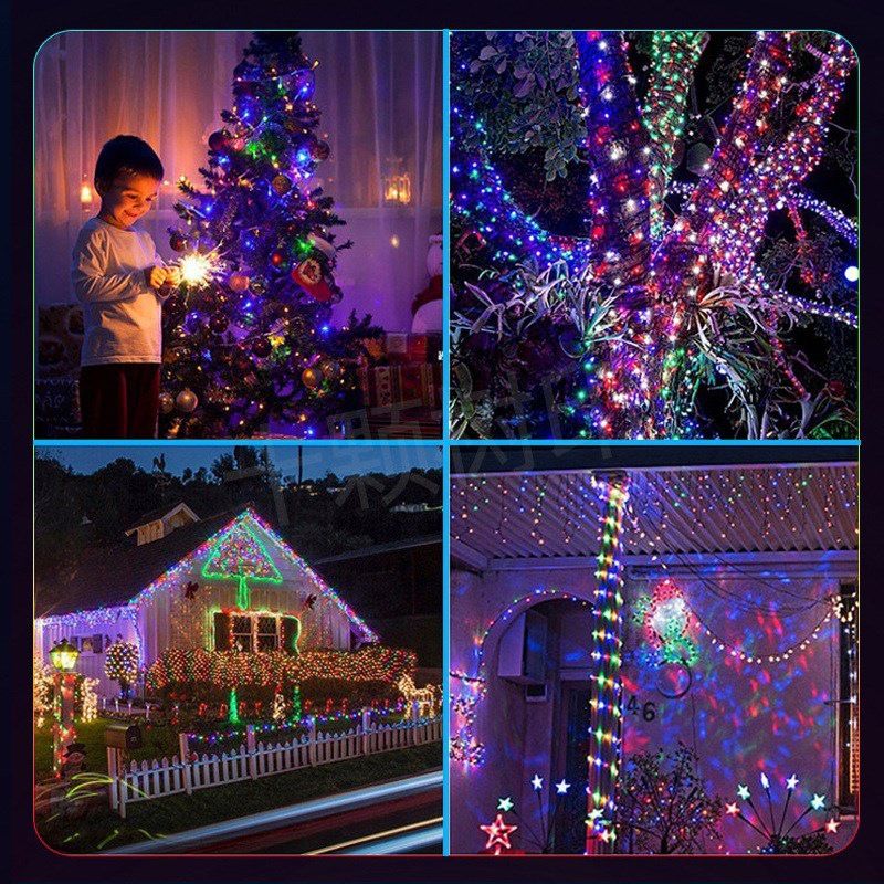 Luci LED RGB Bluetooth intelligenti con telecomando USB - Luci fatate che cambiano colore da 5 m/10 m/20 m per Natale, feste, matrimoni_voghion.com