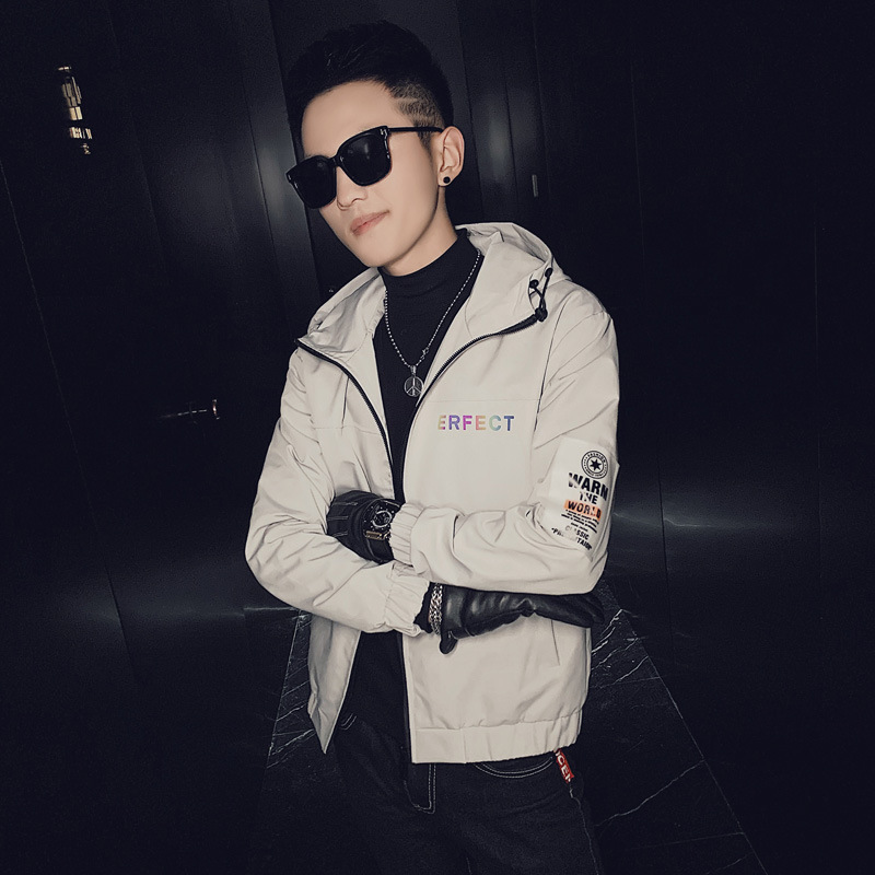 Giacca da baseball con cappuccio versatile alla moda Instagram da uomo primavera e autunno 2022 nuova versione coreana_voghion.com