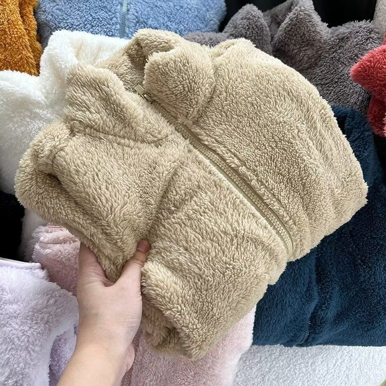 Women's Soft Fleece Zip-Up Hoodie - Cozy Winter Pullover With Pockets, Lightweight & Warm, Loose Fit Casual Outerwear (Multiple Colors)_voghion.com