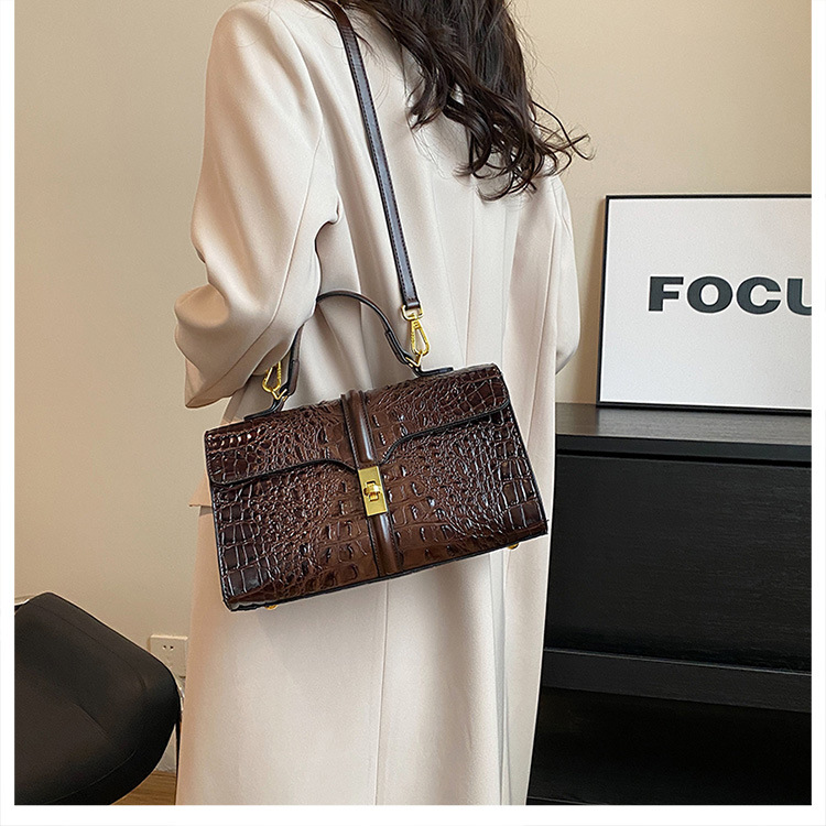 Borse Borse da donna Nuovo modello coccodrillo Borsa di grande capacità Borsa a tracolla versatile alla moda Borsa a tracolla per mamma da donna_voghion.com