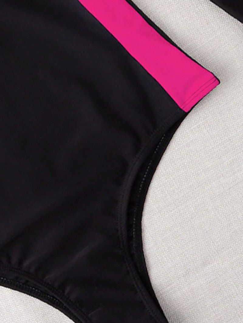 Γυναικεία Ρούχα Στολή Κατάδυσης, Στενή Προστασία από τον Ήλιο, Τρίγωνο, Γωνία, Μακρυμάνικο Μαγιό_voghion.com