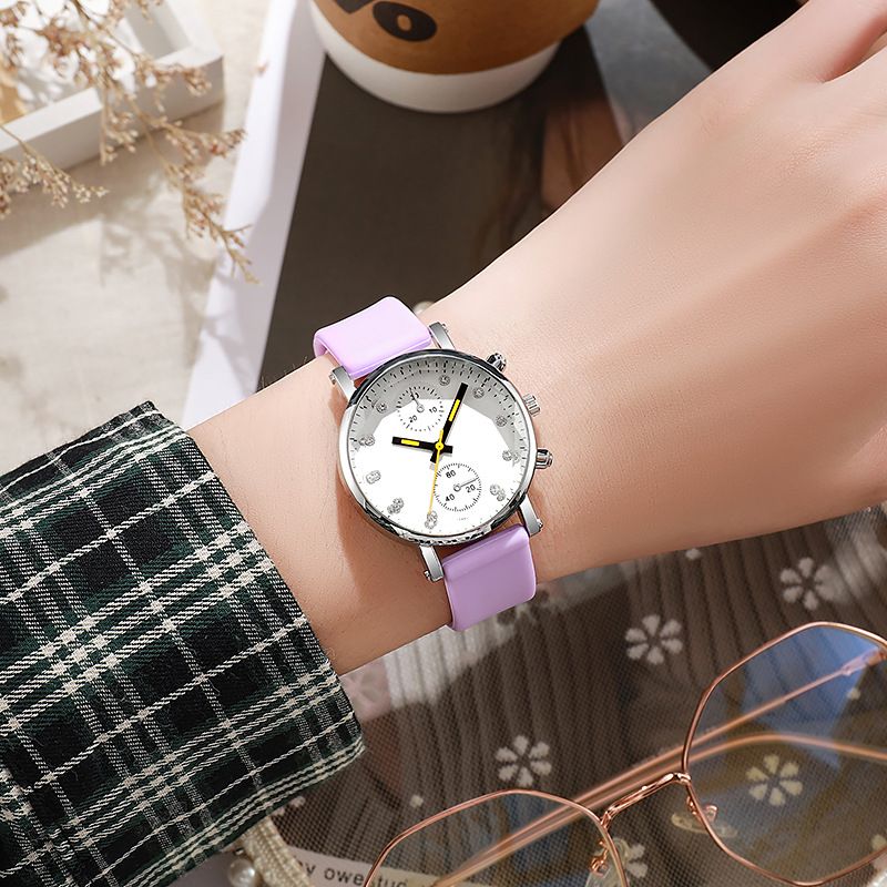 New Student Fresh Quartz Electronic Women's Silicone Tape Watch_voghion.com