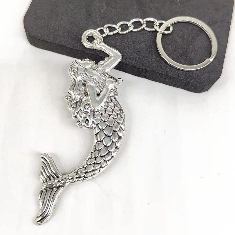 Alloy Mermaid Keychain Fashion Pendant Keyring Car and Bag Decoration Hanger_voghion.com