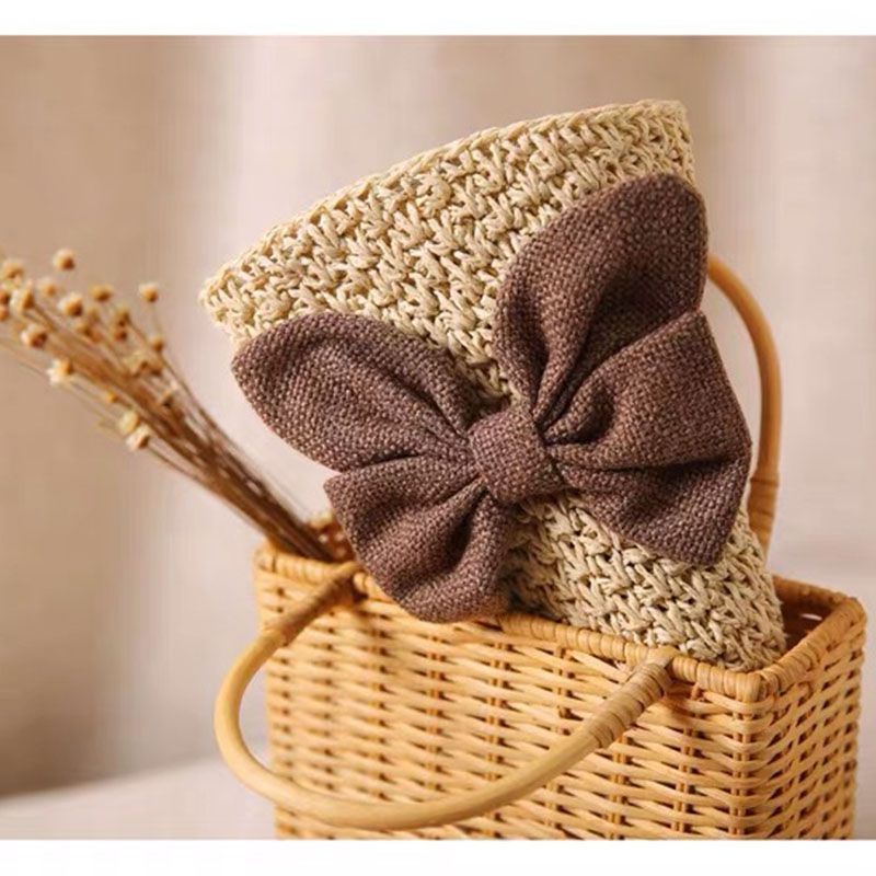 Cappello da sole da donna, estivo, Panama, fatto a mano, in paglia, con tesa da 9 cm, versione coreana, da spiaggia, da viaggio, pieghevole, a cupola, da pescatore_voghion.com