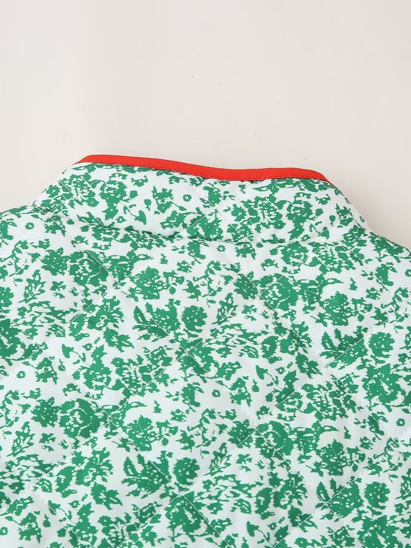 Giacca in cotone con cuciture floreali da donna autunno/inverno 2024 nuova moda w028 6355_voghion.com