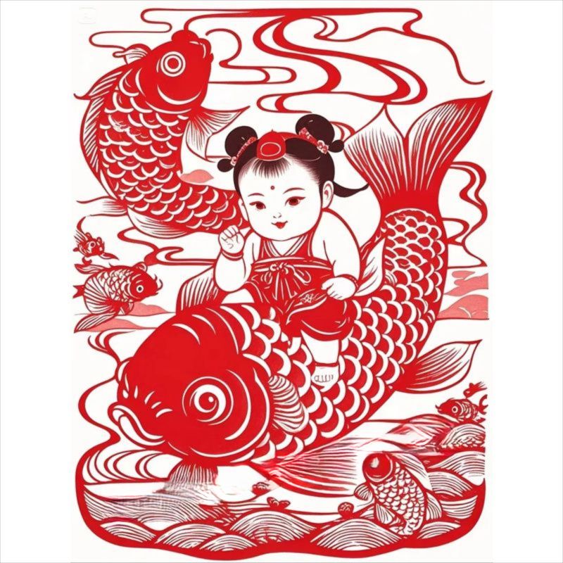 Spring Festival Traditional Handmade Transparent Paper-cut Finished Decorative Fuwa Is Here Every Year Has More Than_voghion.com