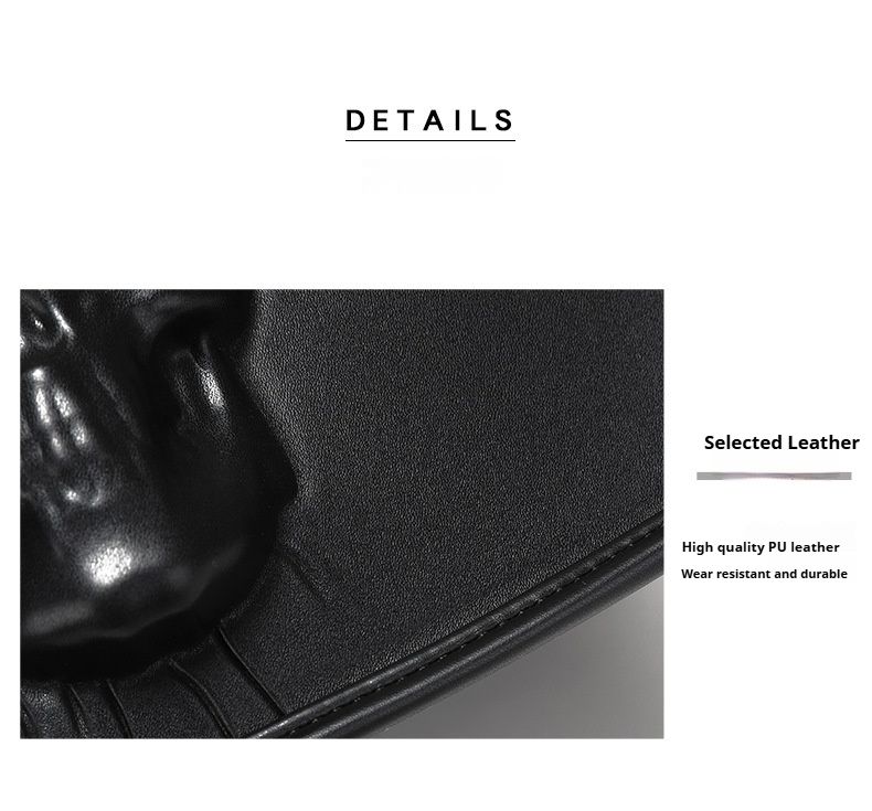 Borsa a tracolla firmata da uomo, design personalizzato con teschio, grande capienza, piccola borsa quadrata alla moda, borsa a tracolla versatile per uomo e donna._voghion.com