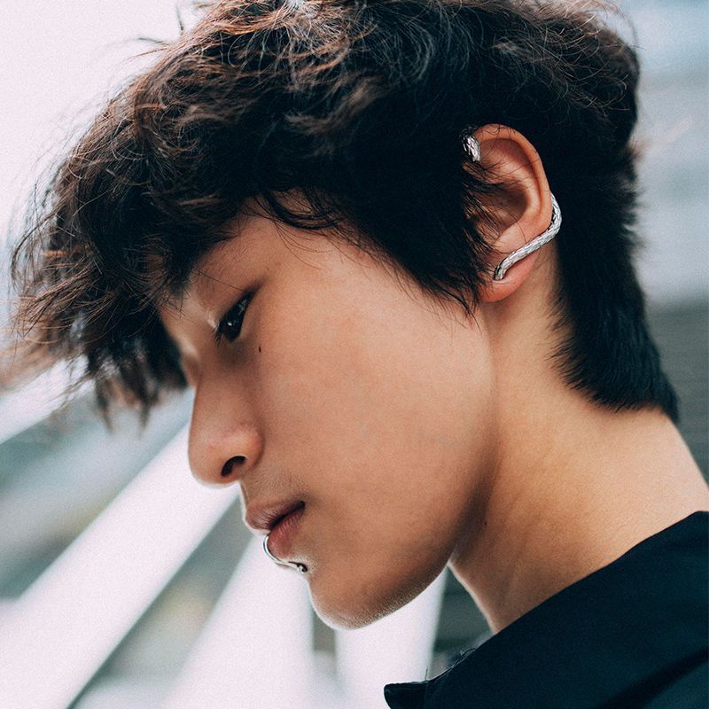 KANSAI Nuovo gancio per orecchio a forma di serpente, moda, personalità, design unico per donne, orecchini di alta gamma per uomini alla moda_voghion.com