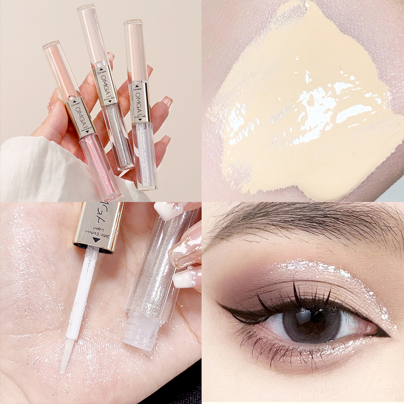 Pearl Double-headed Liquid Eyeshadow Sequins Glitter Lying Silkworm Shiny Highlights Stick Eyes Concealer_voghion.com