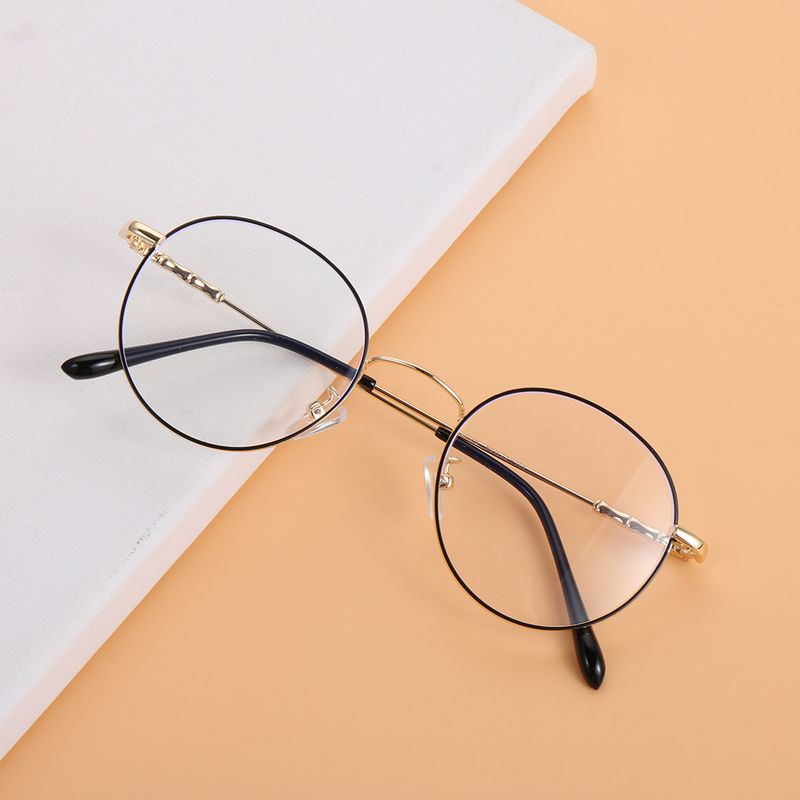 Occhiali da sole alla moda ad alta definizione con blocco della luce, da donna e da uomo, alla moda, classici, rotondi in metallo, anti raggi blu, Ned_voghion.com
