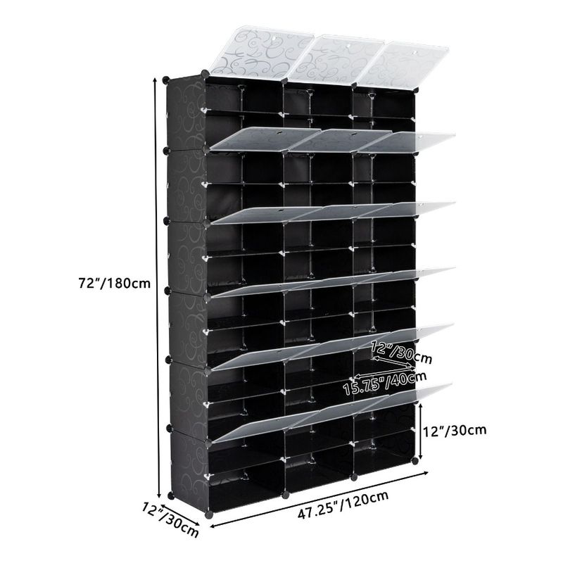 Cabinet Shoe Compartments 3 Household Cabinet Shoe 36 Storage 40*30cm Cabinet Tiers Shoe Size 12 Rows_voghion.com