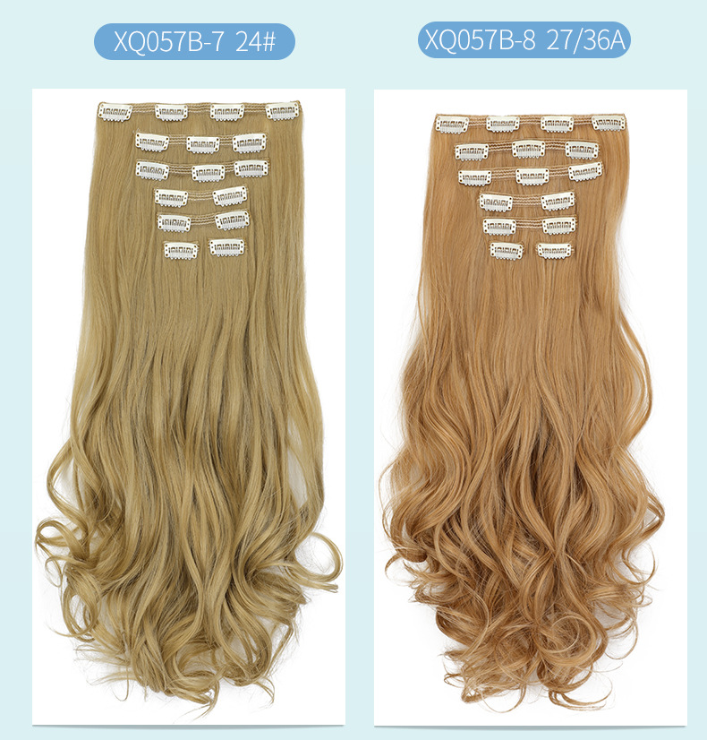 Hot Selling New Wig Extensions with Large Wavy Long Curly Hair and BB Clip Style Wig Patches_voghion.com