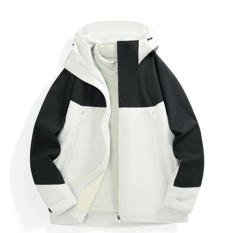 Giacca da uomo staccabile antivento impermeabile 3 in 1 in pile da donna TEFLON_voghion.com