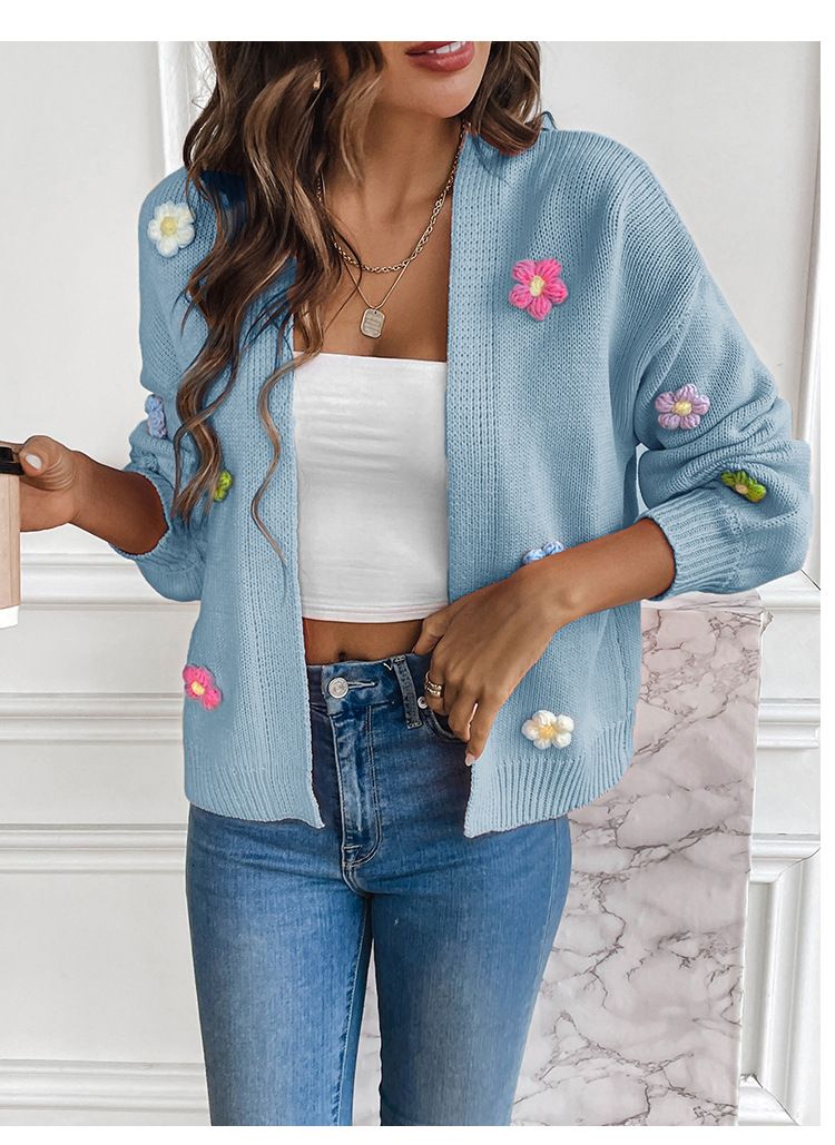 Women's Striped Knitted Cardigan Jacket Fashion Loose Long Halloween Sweater Cardigan_voghion.com