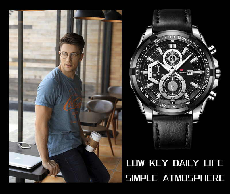 VA VA VOOM Men's Sports Watch Strap Business Calendar Student Waterproof Watch Casual Quartz Watch_voghion.com