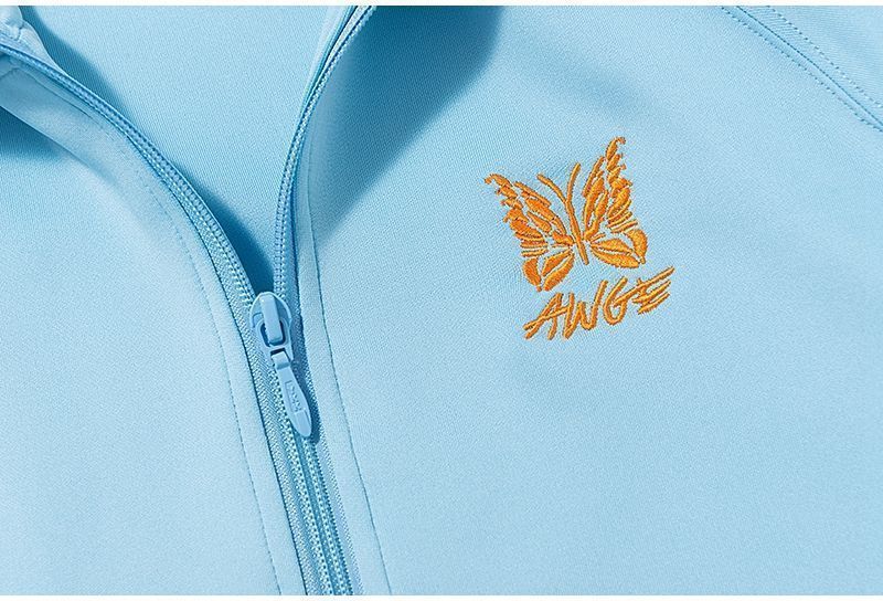 Herrenbekleidung: Bestickte, lockere Trainingsjacke und gerade Hose im Set für Männer und Frauen – lässiges Herbstoutfit (in mehreren Farben und Größen erhältlich)_voghion.com