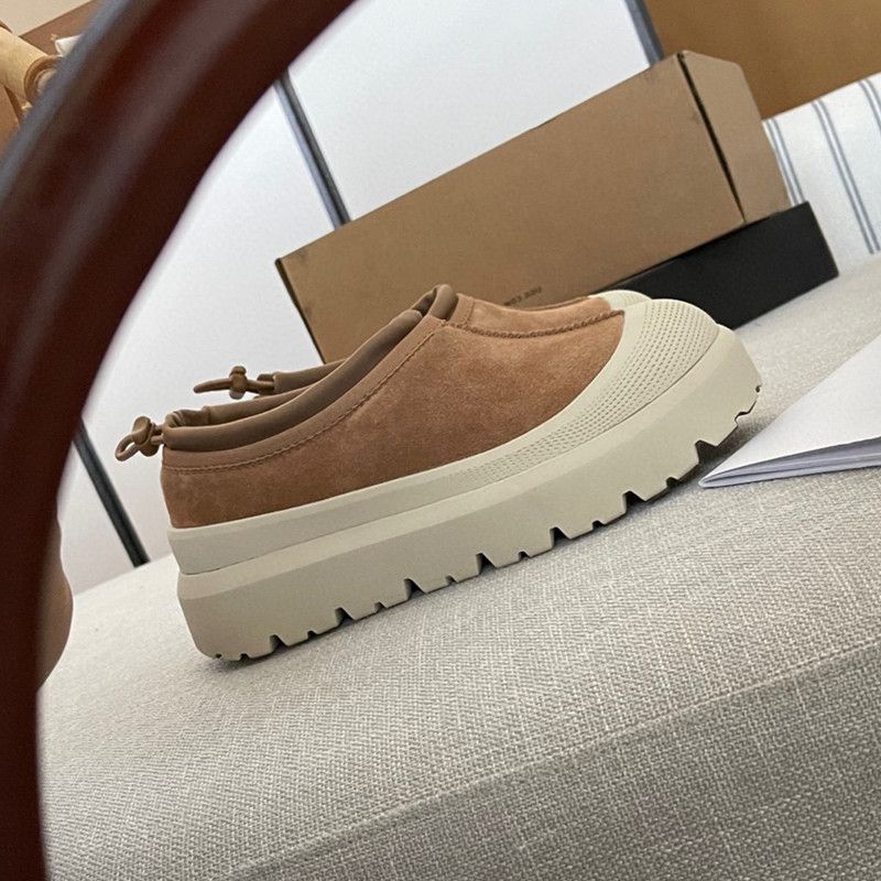 Sangpo Village Schneestiefel aus Schaffell, integriert, warm, für den Außenbereich, hohe Woll-Slipper für Damen, faule Schuhe_voghion.com