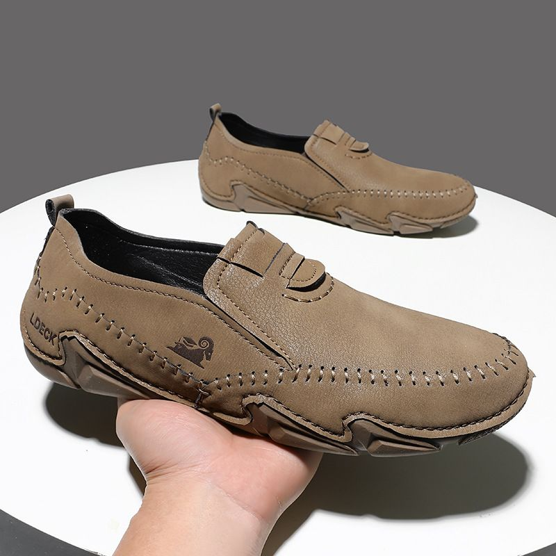 Chaussures Martin décontractées à enfiler pour homme, cousues à la main, surdimensionnées et basses_voghion.com