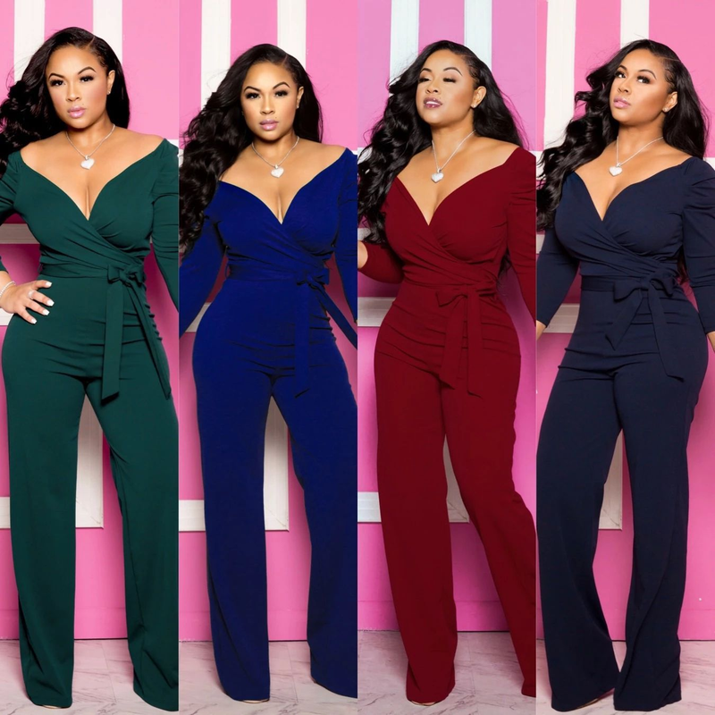 Modieus bodysuit met lange mouwen en V-hals, bestseller_voghion.com