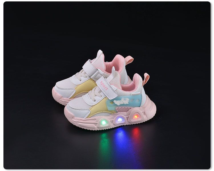 New children's casual sports shoes, boys and girls baby light shoes, children's Velcro mesh shoes, baby toddler shoes_voghion.com