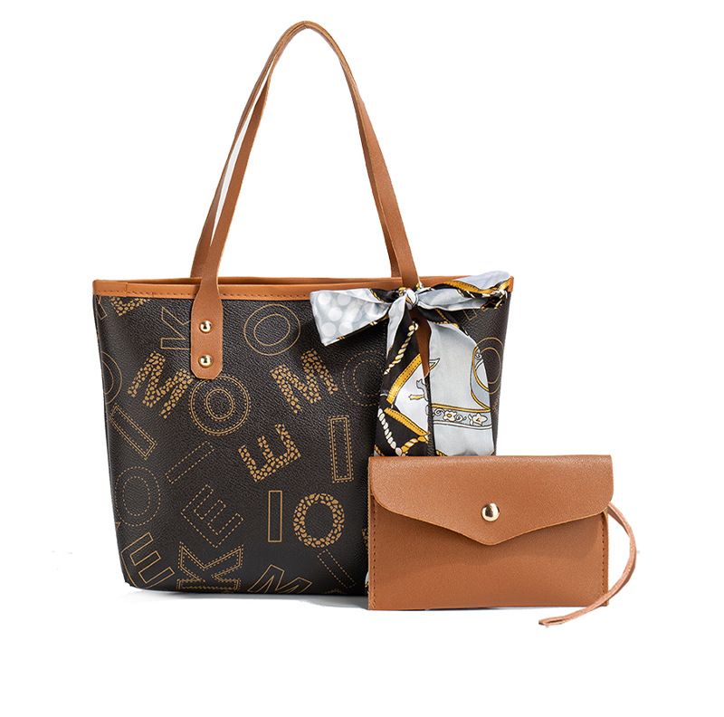Nuovo set di borse tote trapuntate da donna - Borsa a tracolla da donna con portafoglio e sciarpa staccabili (colori assortiti)_voghion.com