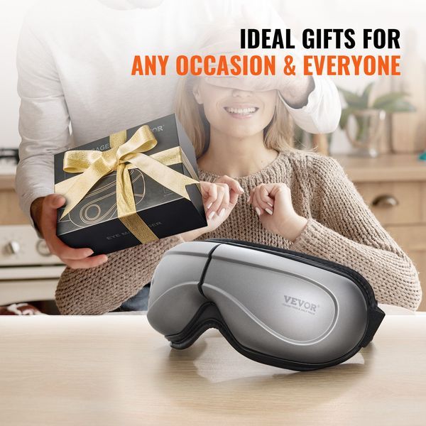 VEVOR Heated Eye Massager Eye Care Device 5 Modes Bluetooth Music 180° Foldable_voghion.com